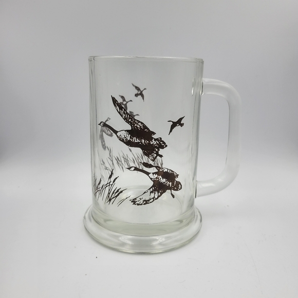 Vintage Other - Vintage 1982 Avon Geese Clear Glass Stein/ Beer Mug